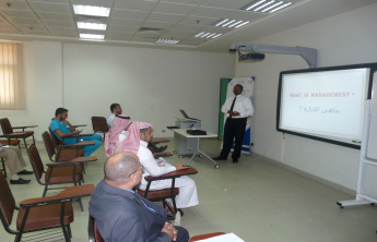 لجنة الارشاد والحقوق الطلابية بالكلية تنظم محاضرة تحت عنوان ( إدارة الوقت – Time Management  ) لسعادة الدكتور فخرالدين موسى محمد