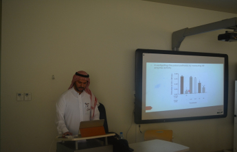 محاضرة الدكتور فيصل بن خالد الخليفي بعنوان: (التحقيق في المسارات المتسببة بتأثيرات مادة التورين في علاج اعتلالات الأعصاب الطرفية الناتجة عن مرض السكري)