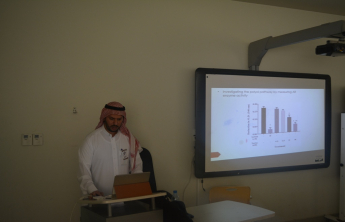 محاضرة الدكتور فيصل بن خالد الخليفي بعنوان: (التحقيق في المسارات المتسببة بتأثيرات مادة التورين في علاج اعتلالات الأعصاب الطرفية الناتجة عن مرض السكري)