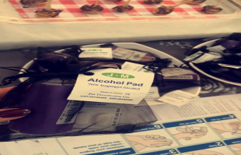 Female Students at Pharmacy College organize a presentation on (the pharmacist is not a seller&#039;s)