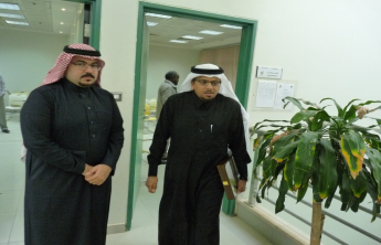 Dean of the College inspects the ongoing examinations