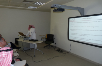 Lecture presented by Dr. Abdulaziz Saidan on: (MMP10 enzyme&#039;s role in lung cancer of non-small cell type, and assess this enzyme as a target drug for any therapeutic intervention)