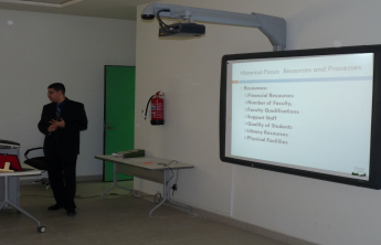  Processing a workshop to prepare for  external visit of the of the pharmacy program review within the accreditation developmental project