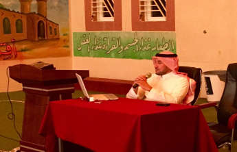 Dr. Fahd Alsikhan present a lecture on asthma  at Aljamia ‎School