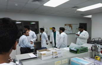 The ninth-level students paid a visit to the research center and pharmaceuticals radioactive at King Faisal Specialist Hospital on Dec 7th 2016