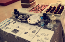 Female Students at Pharmacy College organize a presentation on (the pharmacist is not a seller&#039;s)