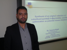 Lecture presented by Dr. Yassin Alridie on Synthesis of an original collection of substitued pyrido[2,3-‎d]pyrimidine and their optimization as potential kinase inhibitors‎